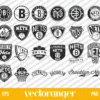Brooklyn Nets Logo SVG Cut File Bundle