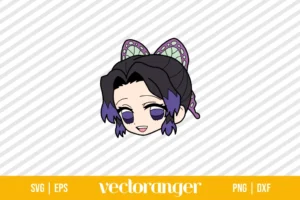 Kochou Shinobu Face SVG Layered