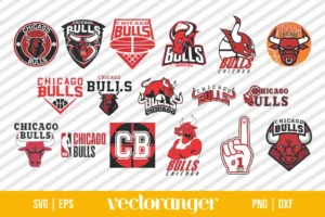 NBA Chicago Bulls logo SVG Bundle
