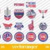 NBA Detroit Pistons Logo SVG Bundle Vector Cricut