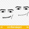 Roblox Man Face Smile Meme SVG Cut File