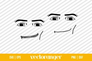 Roblox Man Face Smile Meme SVG Cut File