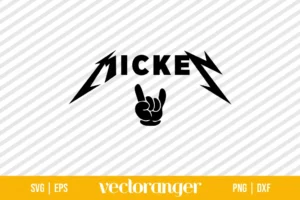 Rock and Roll Mickey Mouse SVG Cut File