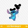 Stitch Mouse Head Balloon SVG Vector