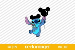 Stitch Mouse Head Balloon SVG Vector