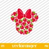 Strawberry Minnie Mouse SVG Layered