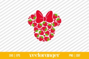 Strawberry Minnie Mouse SVG Layered