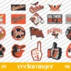 MLB Baltimore Orioles Logo SVG Bundle