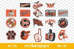 MLB Baltimore Orioles Logo SVG Bundle