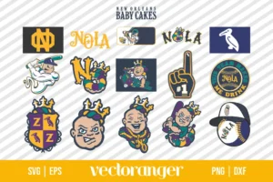 New Orleans Baby Cakes Logo SVG Bundle
