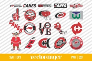 NHL Carolina Hurricanes Logo SVG Bundle