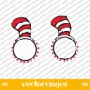 Dr Seuss Hat Round Frame SVG