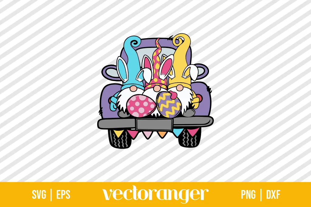 Easter Truck Gnomes SVG 1 Easter Truck Gnomes SVG