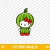 Hello Kitty Watermelon SVG Vector