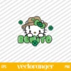 Hello Kitty Benito Bad Bunny Patricks Day SVG