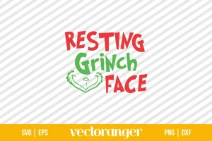 Resting Grinch Face SVG Free