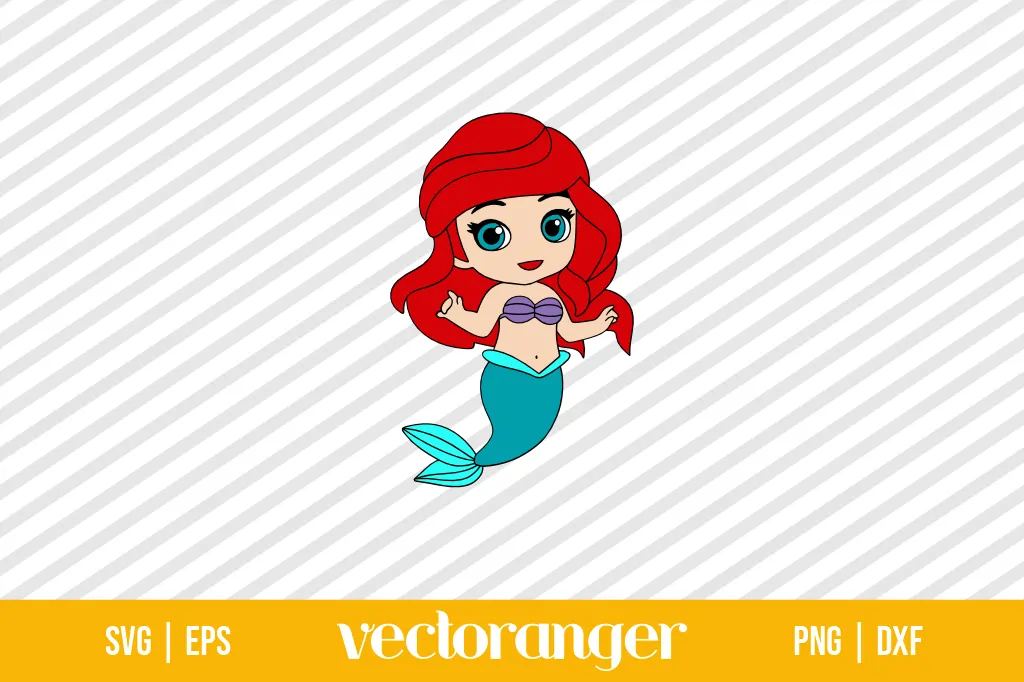 Baby Ariel Little Mermaid SVG 1 Baby Ariel Little Mermaid SVG