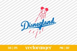 Disneyland LA Dodgers Mickey Mouse SVG