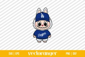 Labubu Dodgers SVG Layered