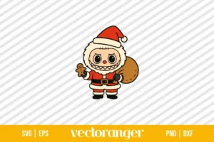 Labubu Santa Christmas SVG