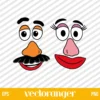 Mr And Mrs Potato Head Faces SVG Layered
