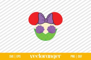 Princess Ariel Mickey Head SVG