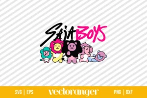 Saja Boys Lion Mascot Characters SVG