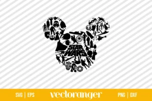 Star Wars Mickey Head SVG