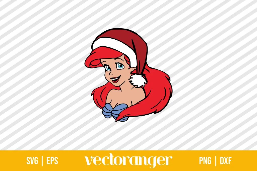 The Little Mermaid Christmas SVG Files 1 The Little Mermaid Christmas SVG
