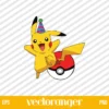 Birthday Pikachu SVG
