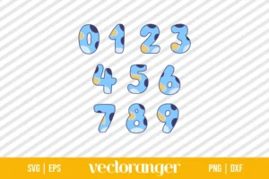Bluey Numbers SVG