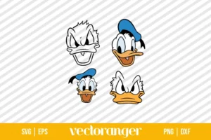 Donald Duck Face SVG Bundle