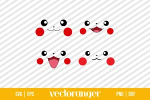 Pikachu Face SVG Bundle
