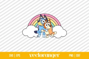 Rainbow Bluey SVG