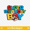 Super Birthday Boy Mario SVG Layered