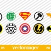 Marvel Superhero Logo SVG Bundle