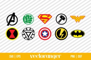 Marvel Superhero Logo SVG Bundle