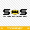 Sister Of The Birthday Boy Batman SVG