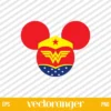 Wonder Woman Mickey Head SVG