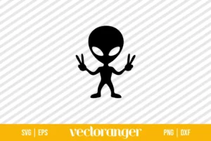 Alien Peace SVG Free