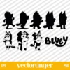 Bluey Silhouette SVG Bundle
