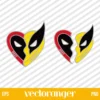 Deadpool and Wolverine Heart Best Friends SVG