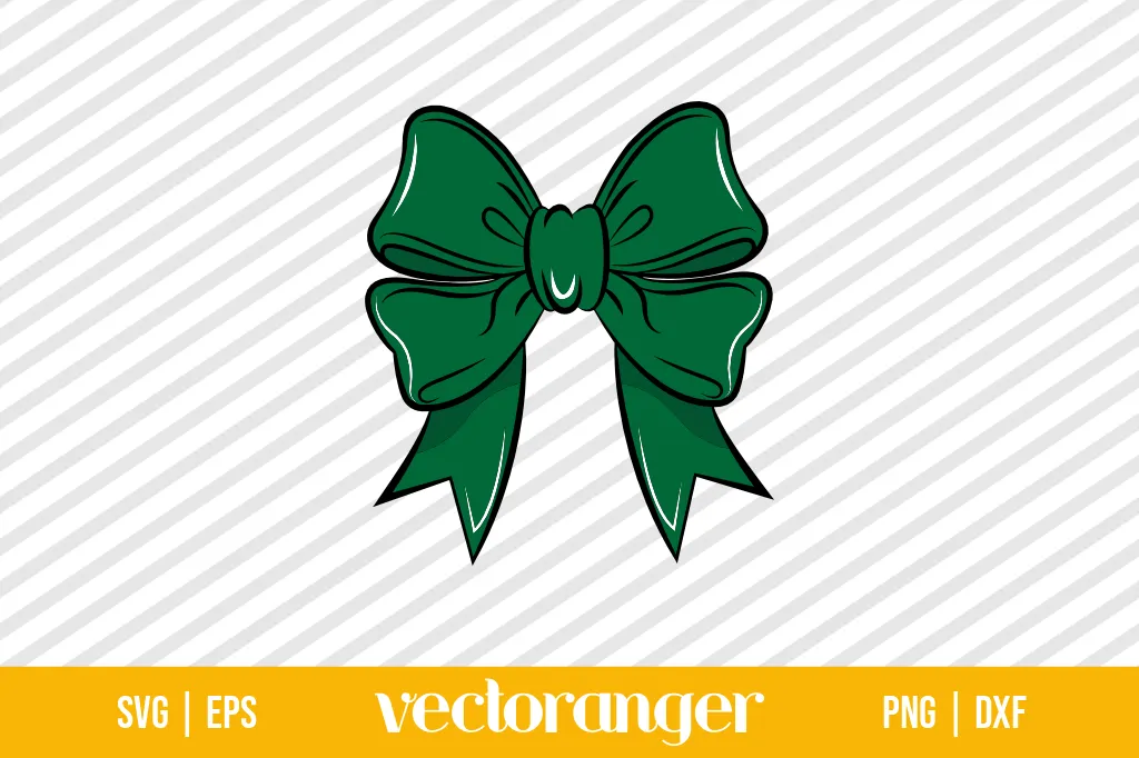 Green Coquette Bow SVG 1 Green Coquette Bow SVG