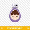 Boo Monster Inc Easter Egg SVG
