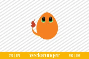 Charmander Easter Egg SVG File