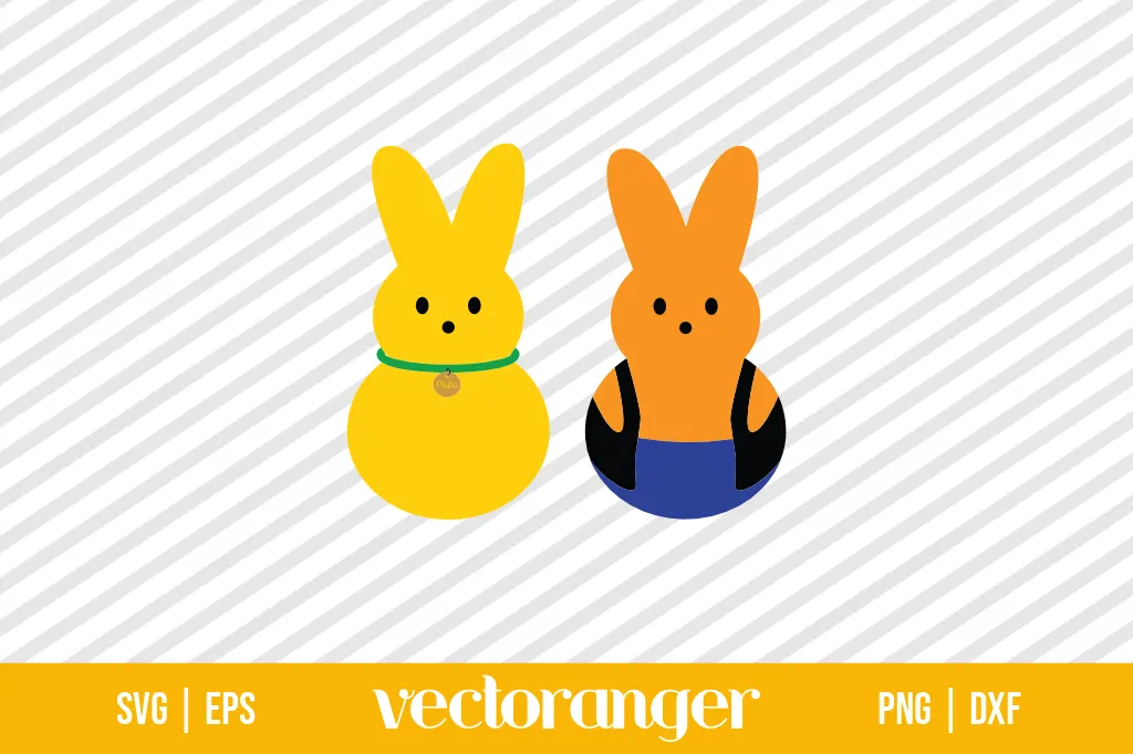 Goofy and Pluto Bunny Peeps SVG 1 Goofy and Pluto Bunny Peeps SVG
