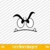 Goomba Face SVG Free