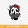 Hello Kitty Ghostface Scream SVG