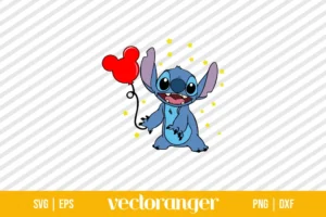 Stitch With Mickey Balloon SVG