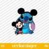 Stitch and Mickey SVG